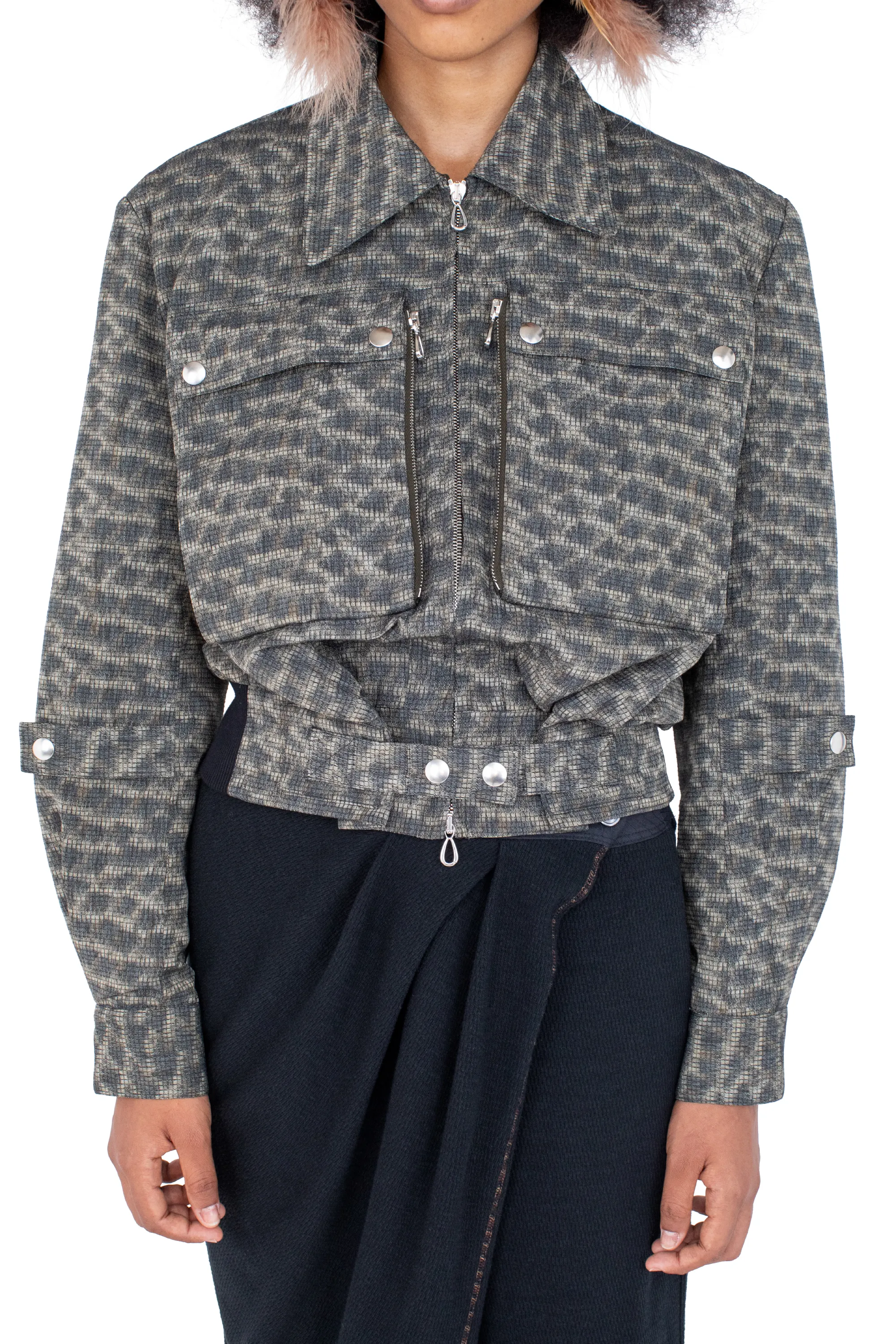 KIKO KOSTADINOV PEREGRINE JACKET - FEATHER PRINT