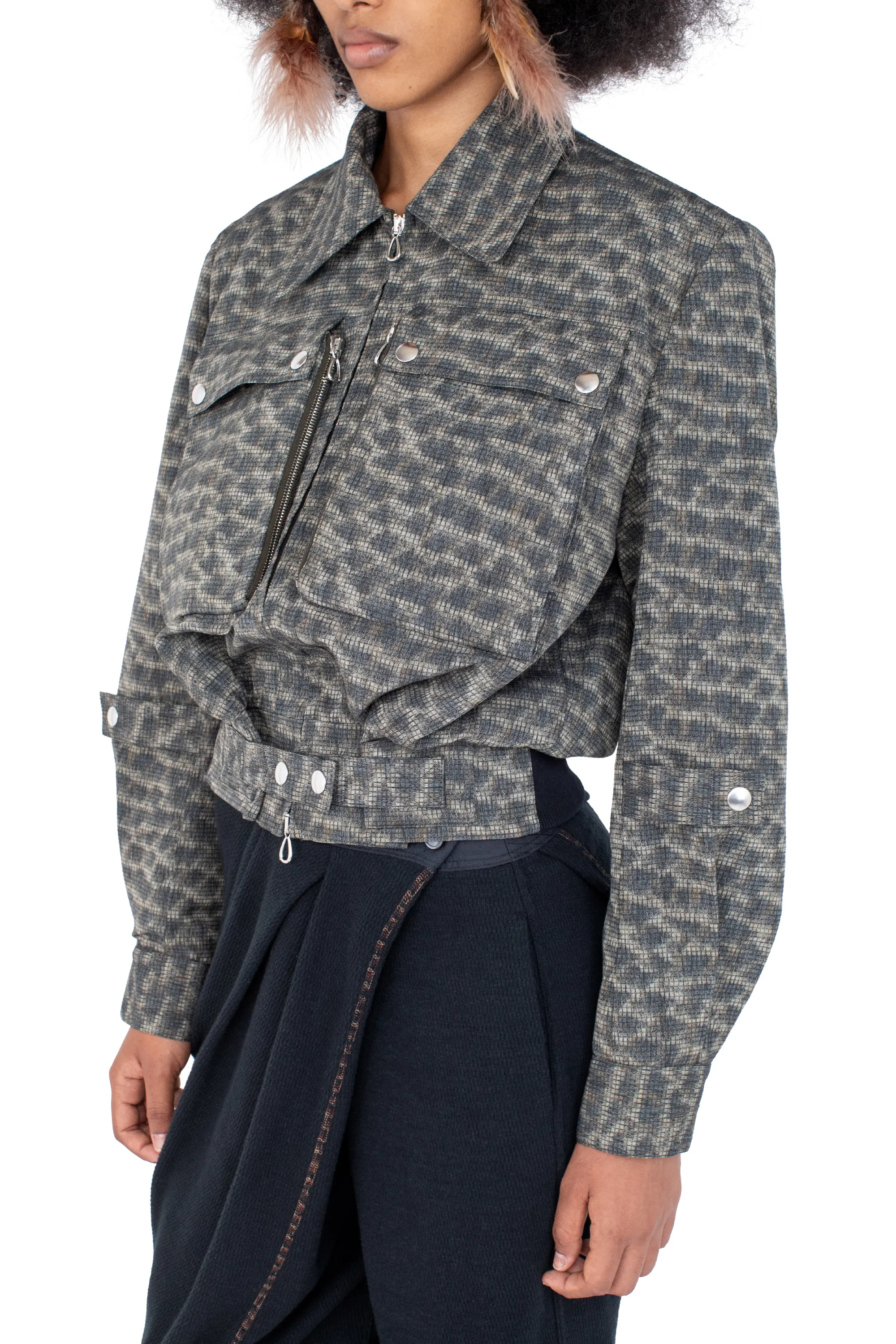 KIKO KOSTADINOV PEREGRINE JACKET - FEATHER PRINT