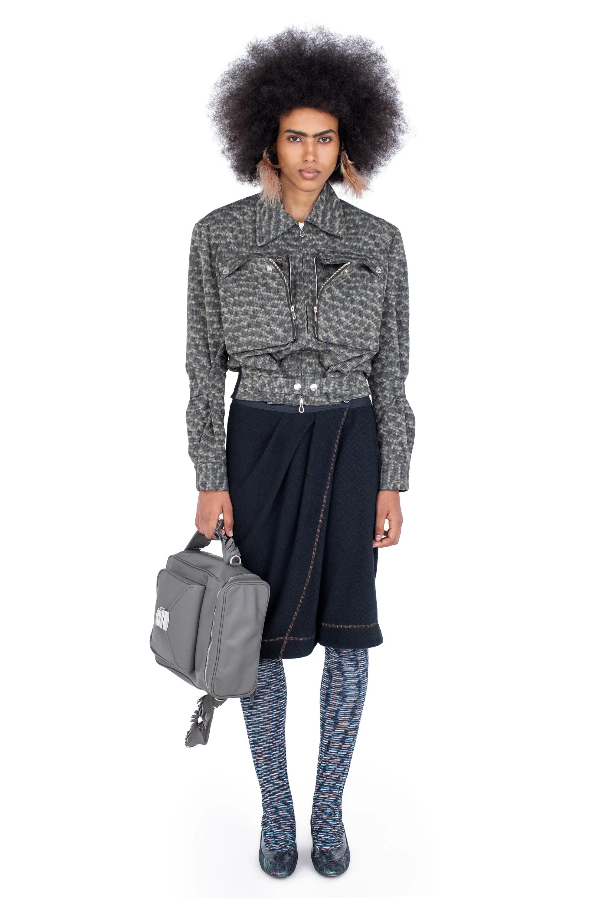 KIKO KOSTADINOV PEREGRINE JACKET - FEATHER PRINT