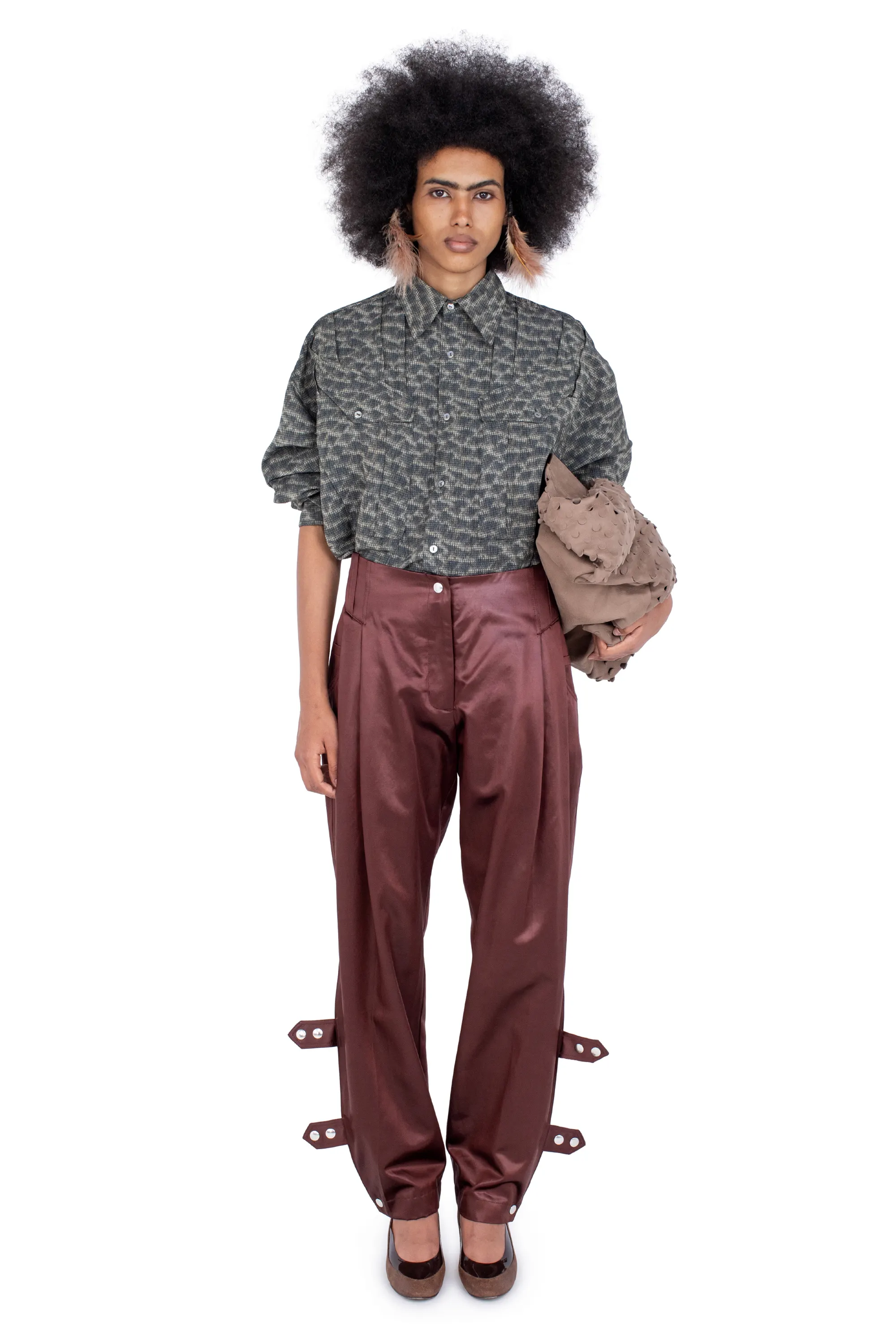 KIKO KOSTADINOV PEREGRINE TROUSERS - BURNT UMBER