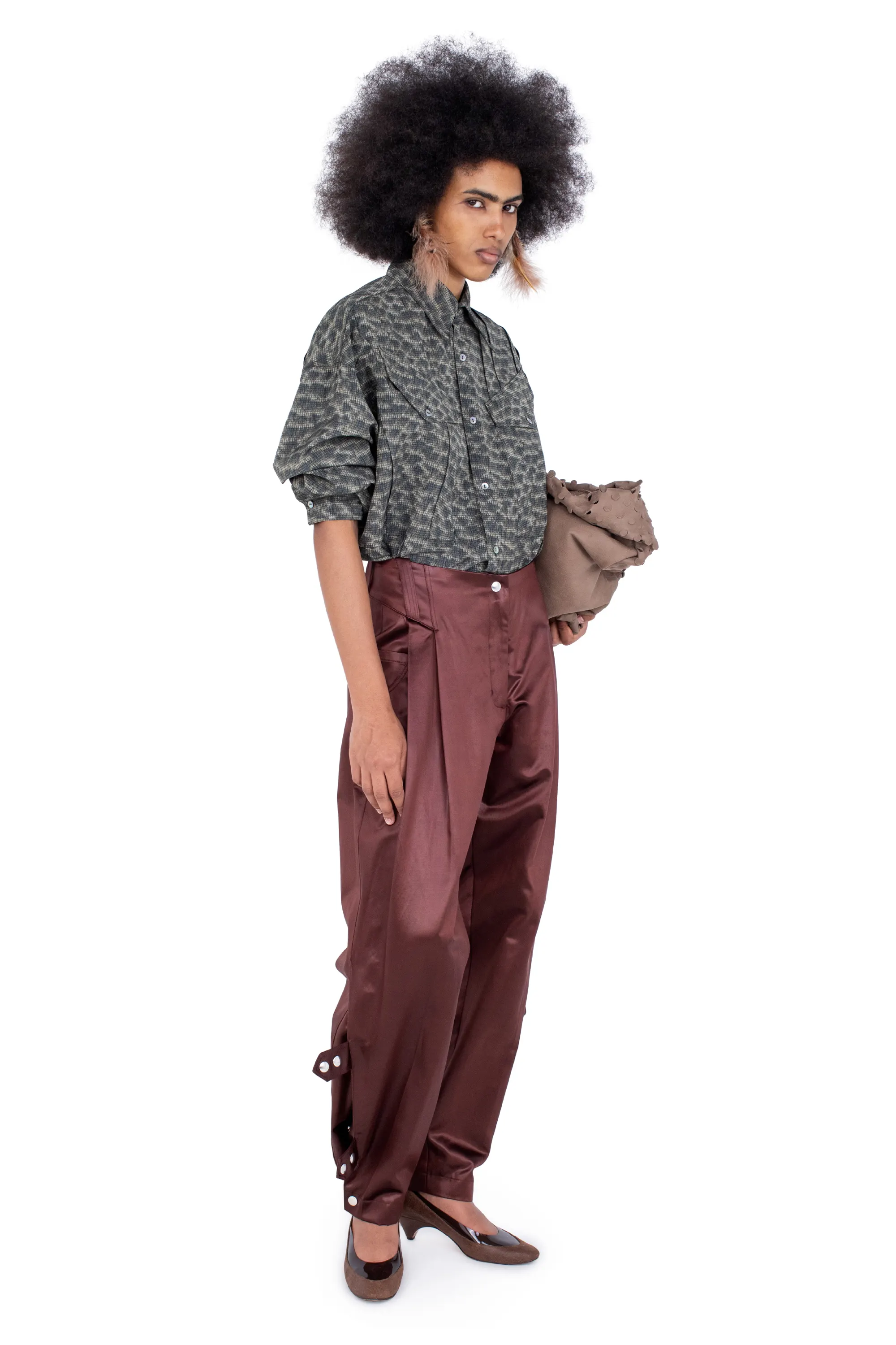 KIKO KOSTADINOV PEREGRINE TROUSERS - BURNT UMBER