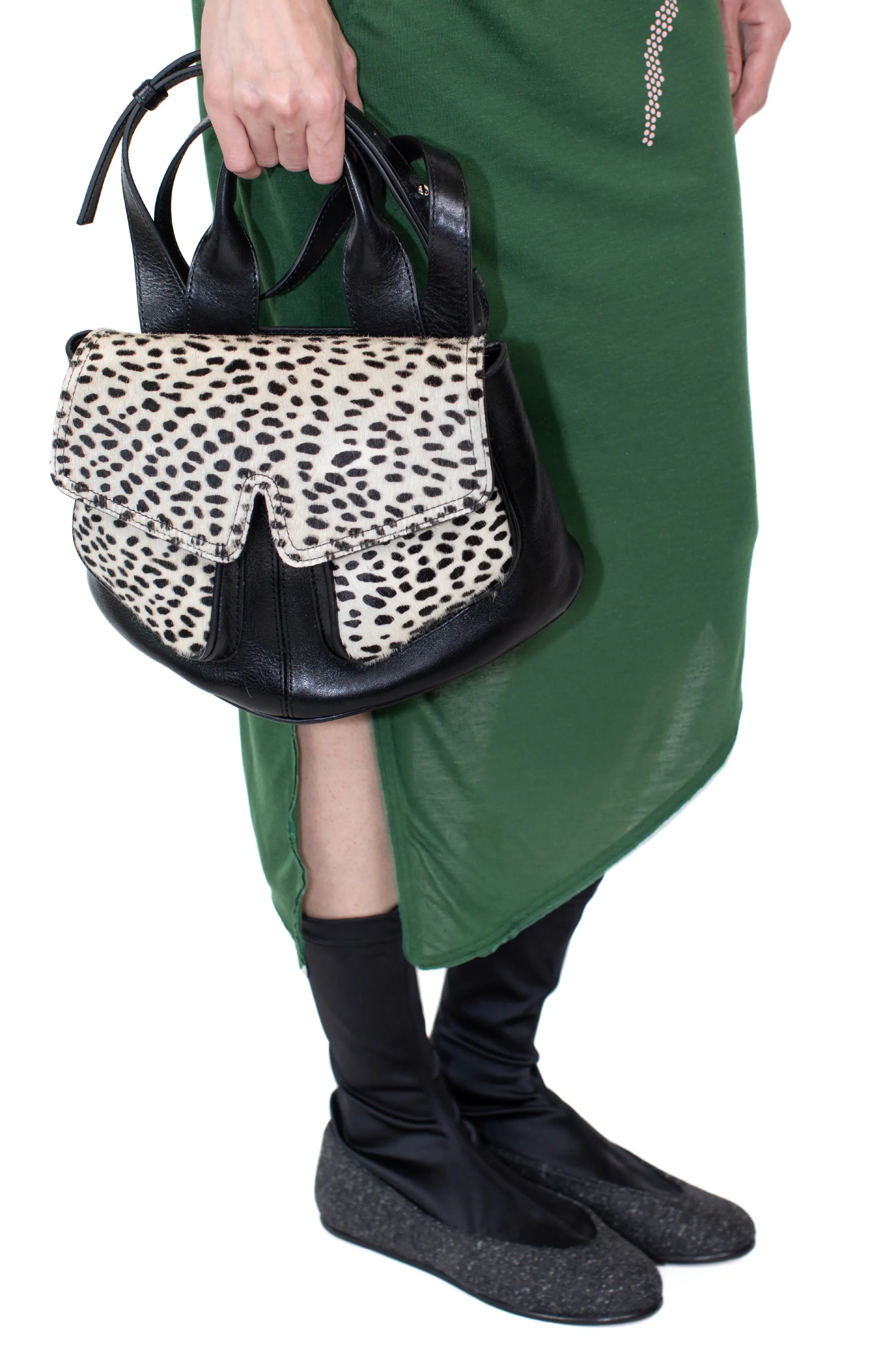 PETITE MEZULARI BAG - BLACK/PRINTED CHEETAH – KIKO KOSTADINOV