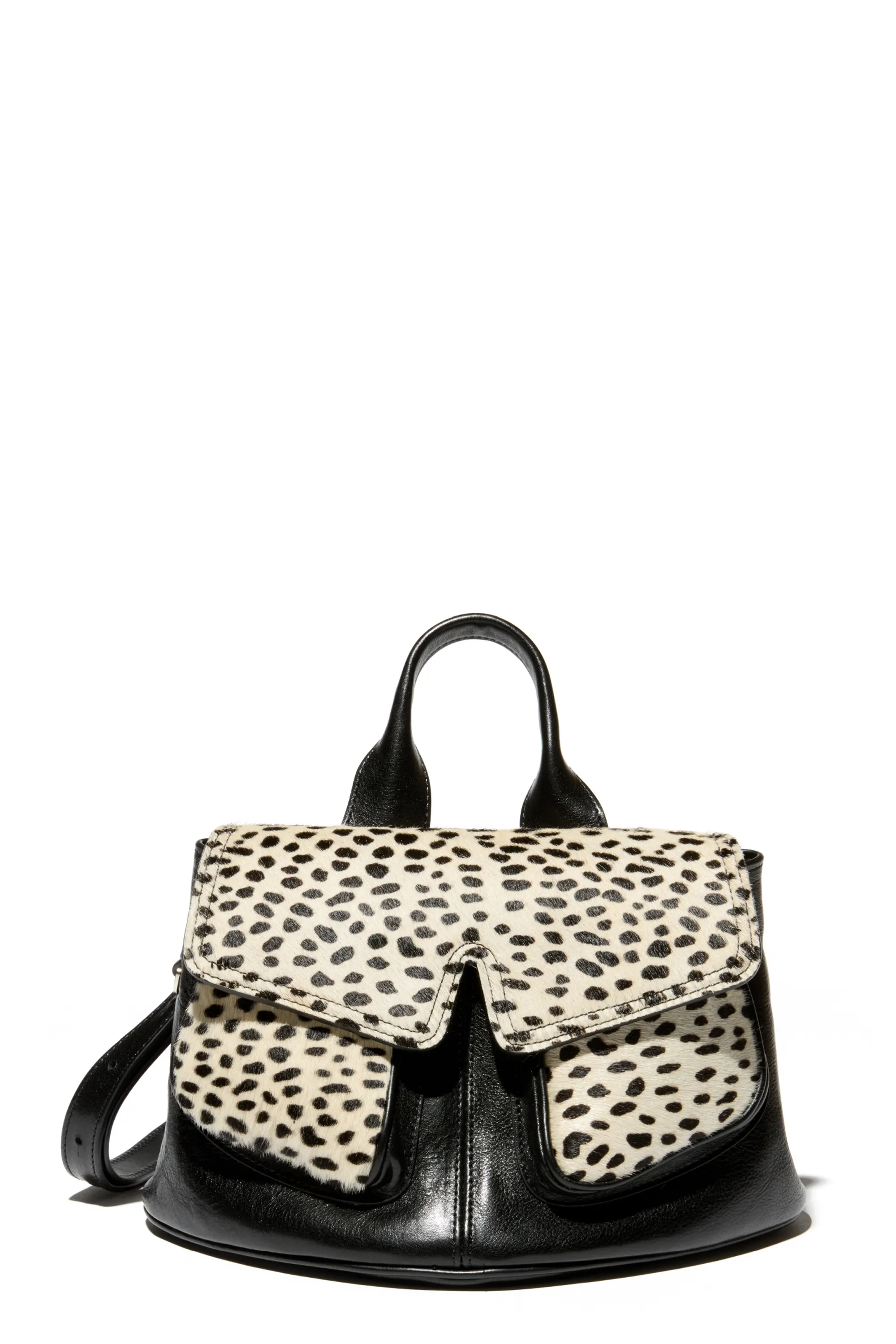 PETITE MEZULARI BAG - BLACK/PRINTED CHEETAH – KIKO KOSTADINOV