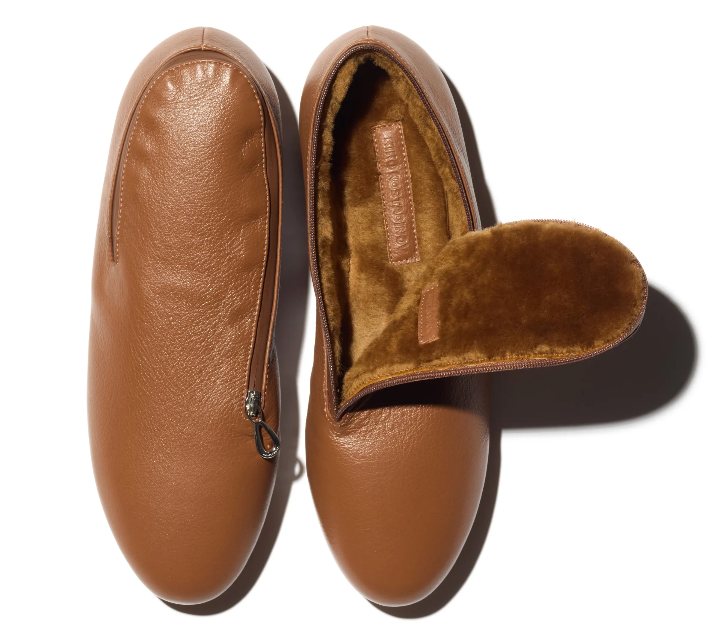 KIKO KOSTADINOV PETREL SHEARLING LINED LOAFERS - AUTUMNAL BROWN