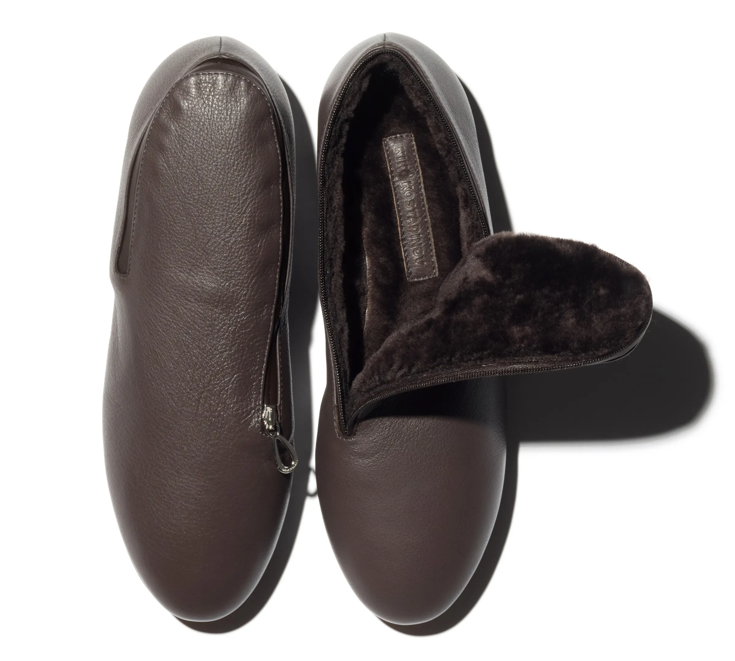 KIKO KOSTADINOV PETREL SHEARLING LINED LOAFERS - PANTHER BLACK