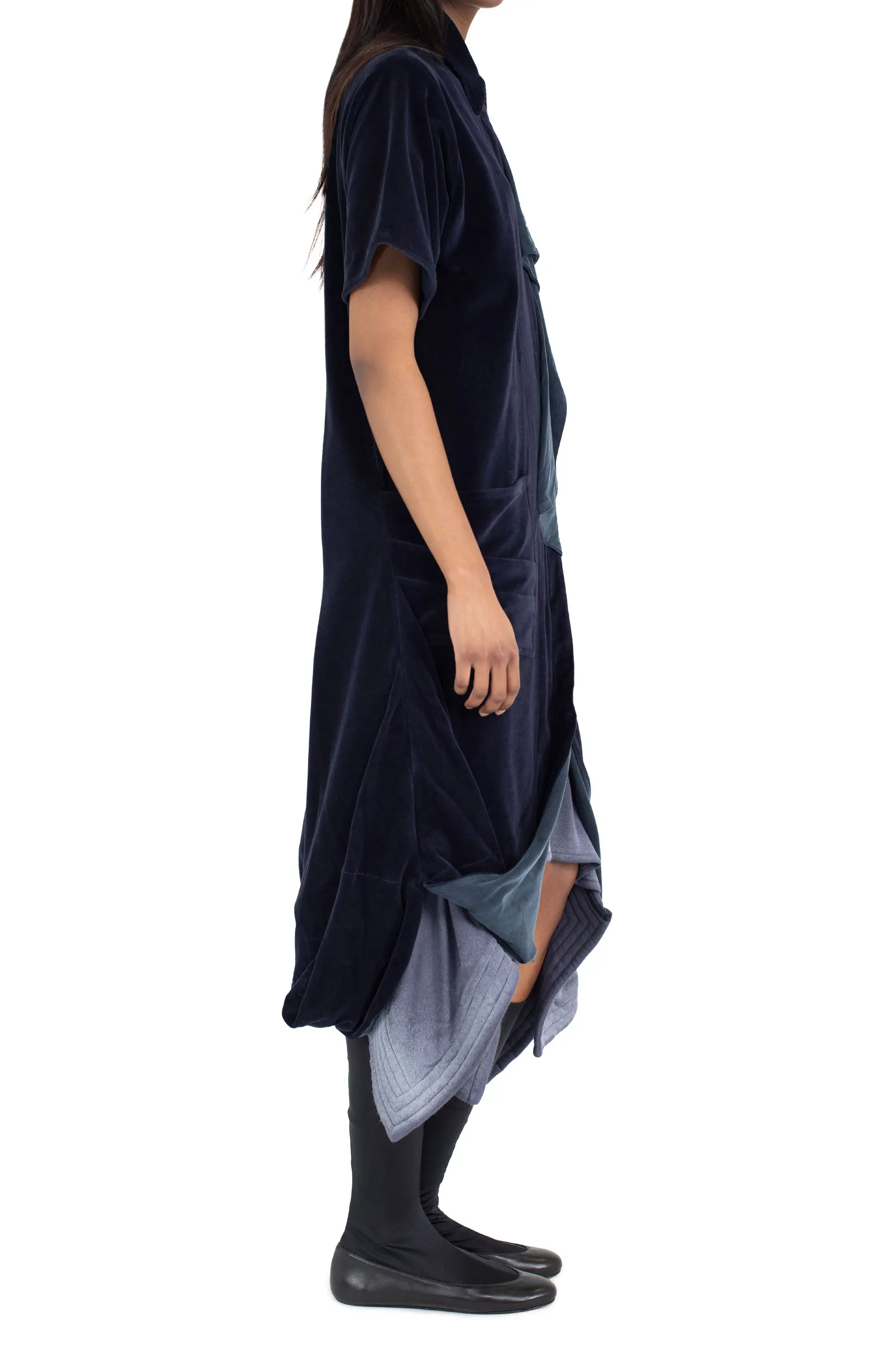 KIKO KOSTADINOV QUASAR JERSEY DRESS - MIDNIGHT NAVY/SPRUCE BLUE