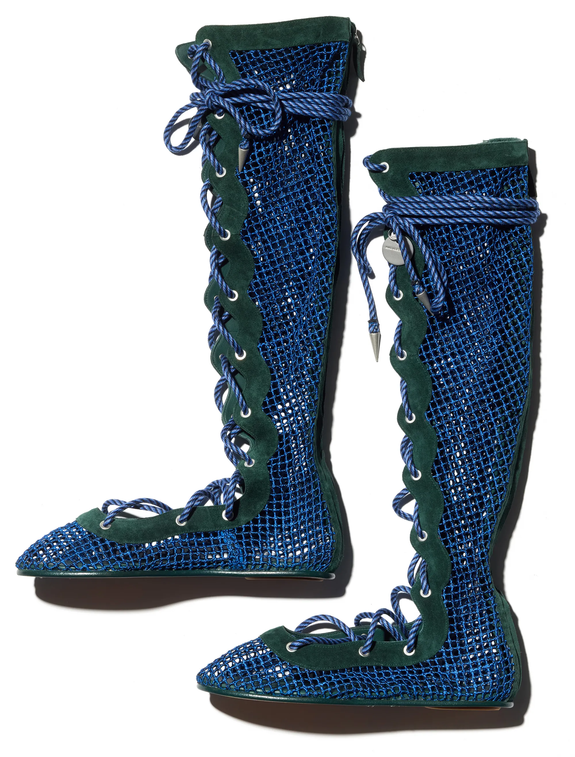 KIKO KOSTADINOV RETICELLA KNEE HIGH BOOT - SAPPHIRE