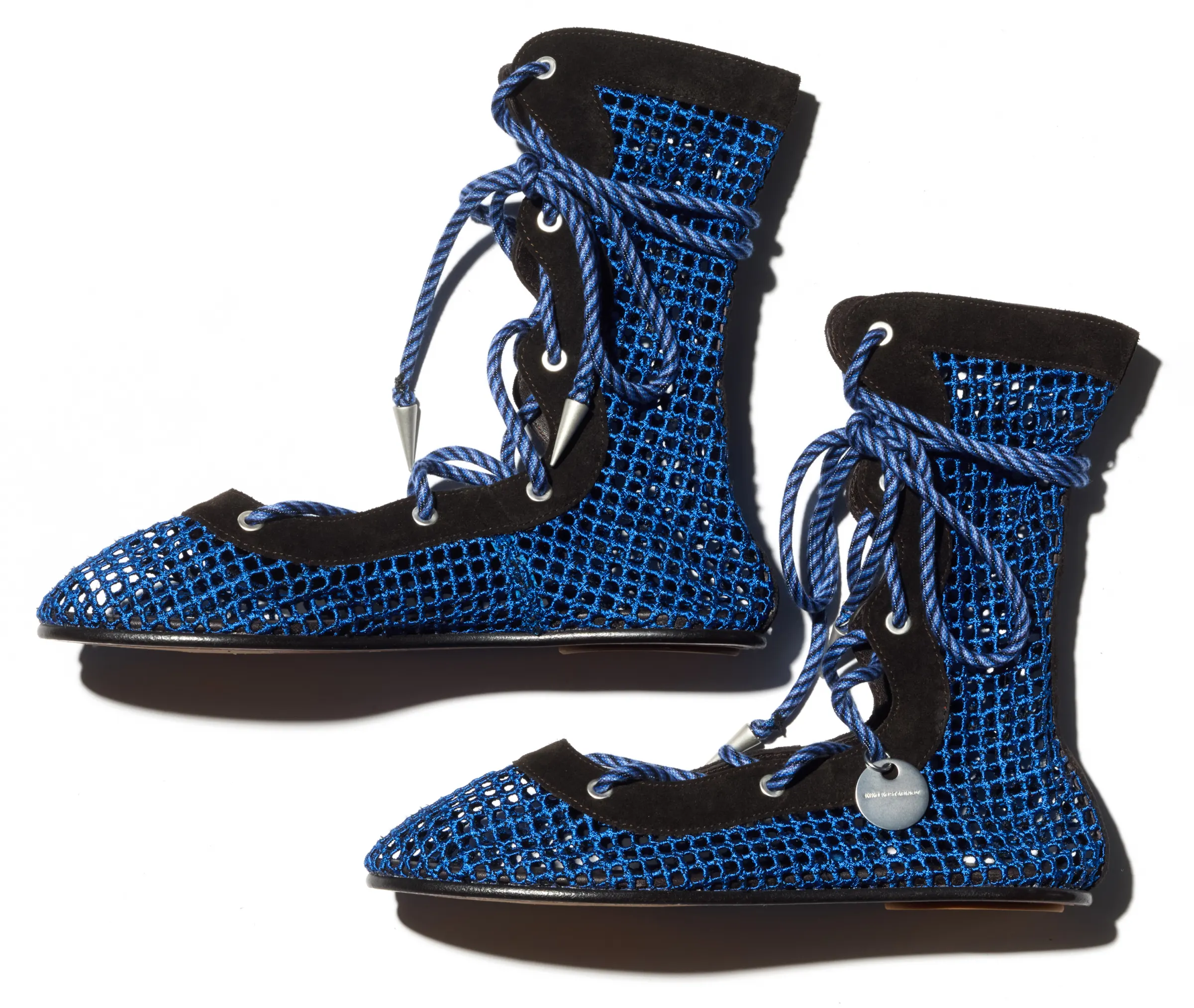 KIKO KOSTADINOV RETICELLA LACE UP BOOT - SAPPHIRE