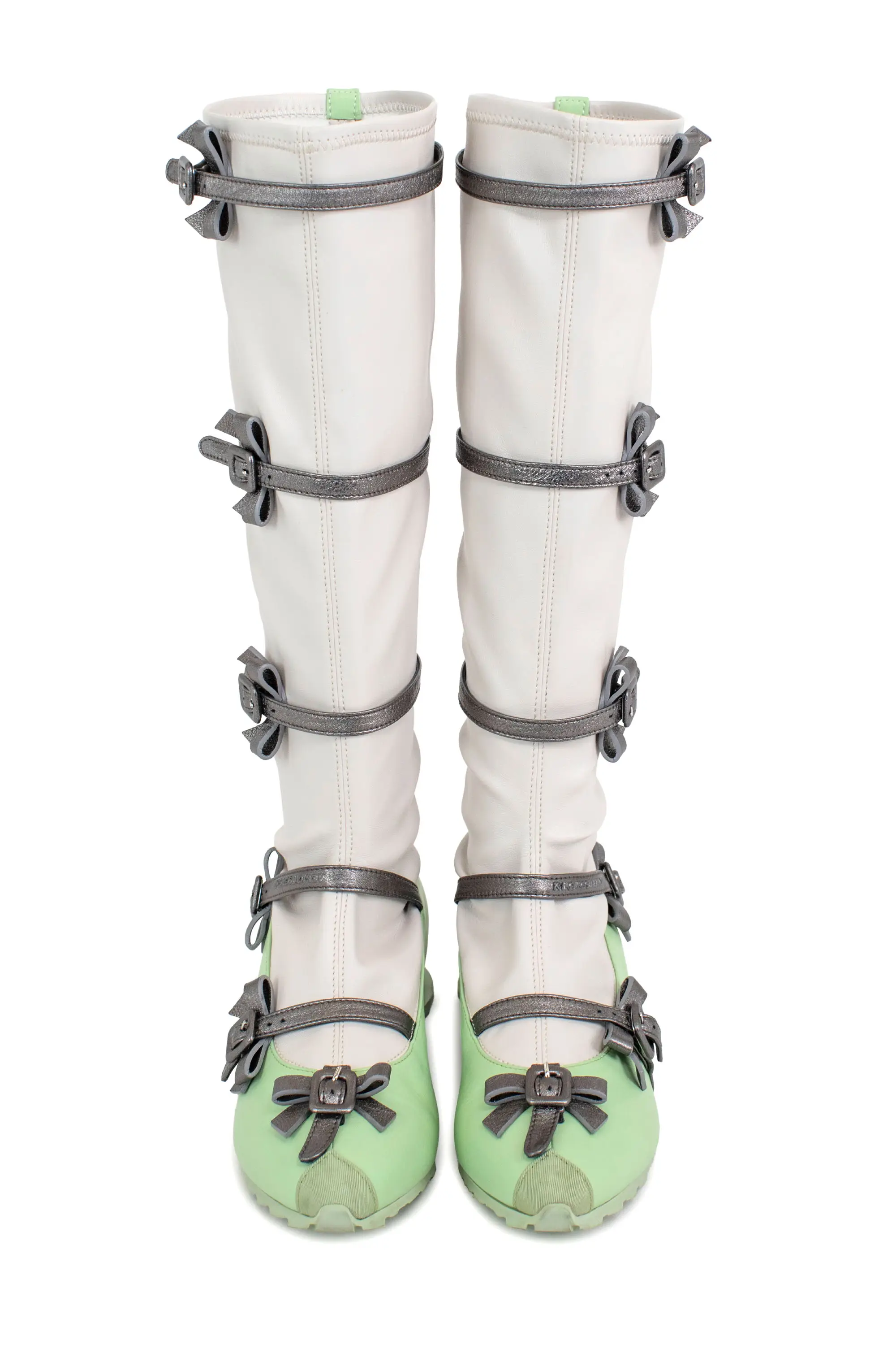 KIKO KOSTADINOV RIBBON HIGH BOOT - IVORY MINT