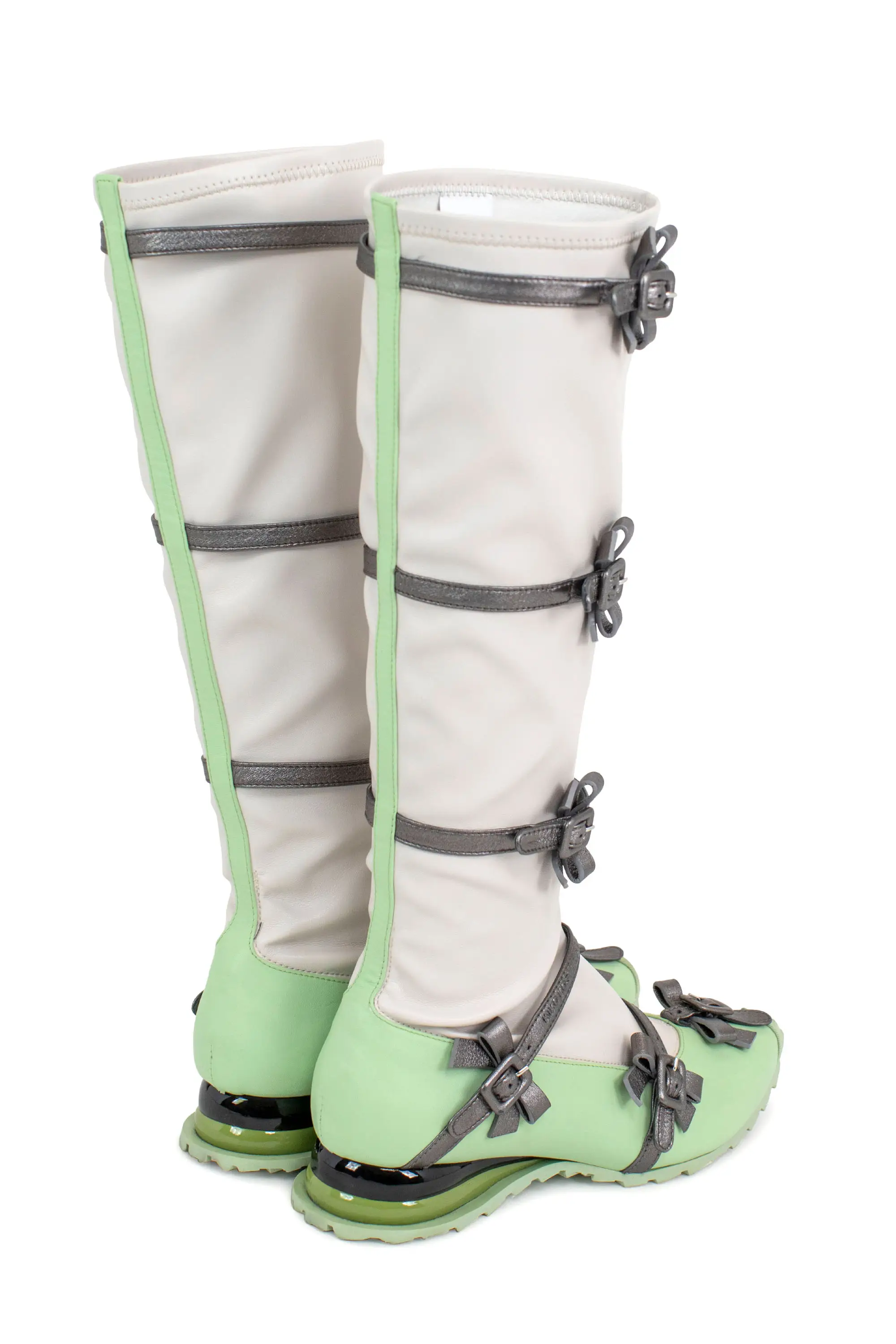 KIKO KOSTADINOV RIBBON HIGH BOOT - IVORY MINT