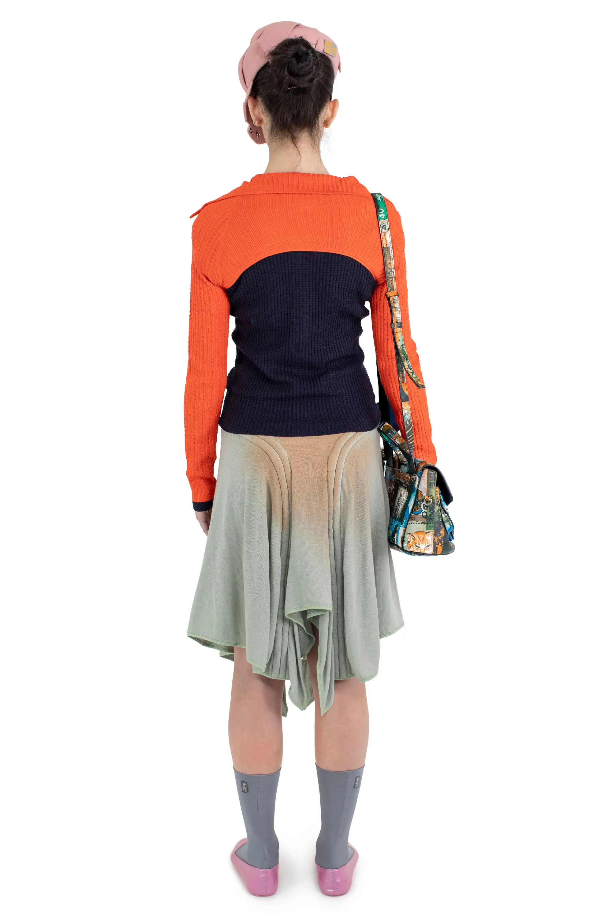 KIKO KOSTADINOV ROVER KNIT CARDIGAN - ECLIPSE BLUE/VERMILLION RED