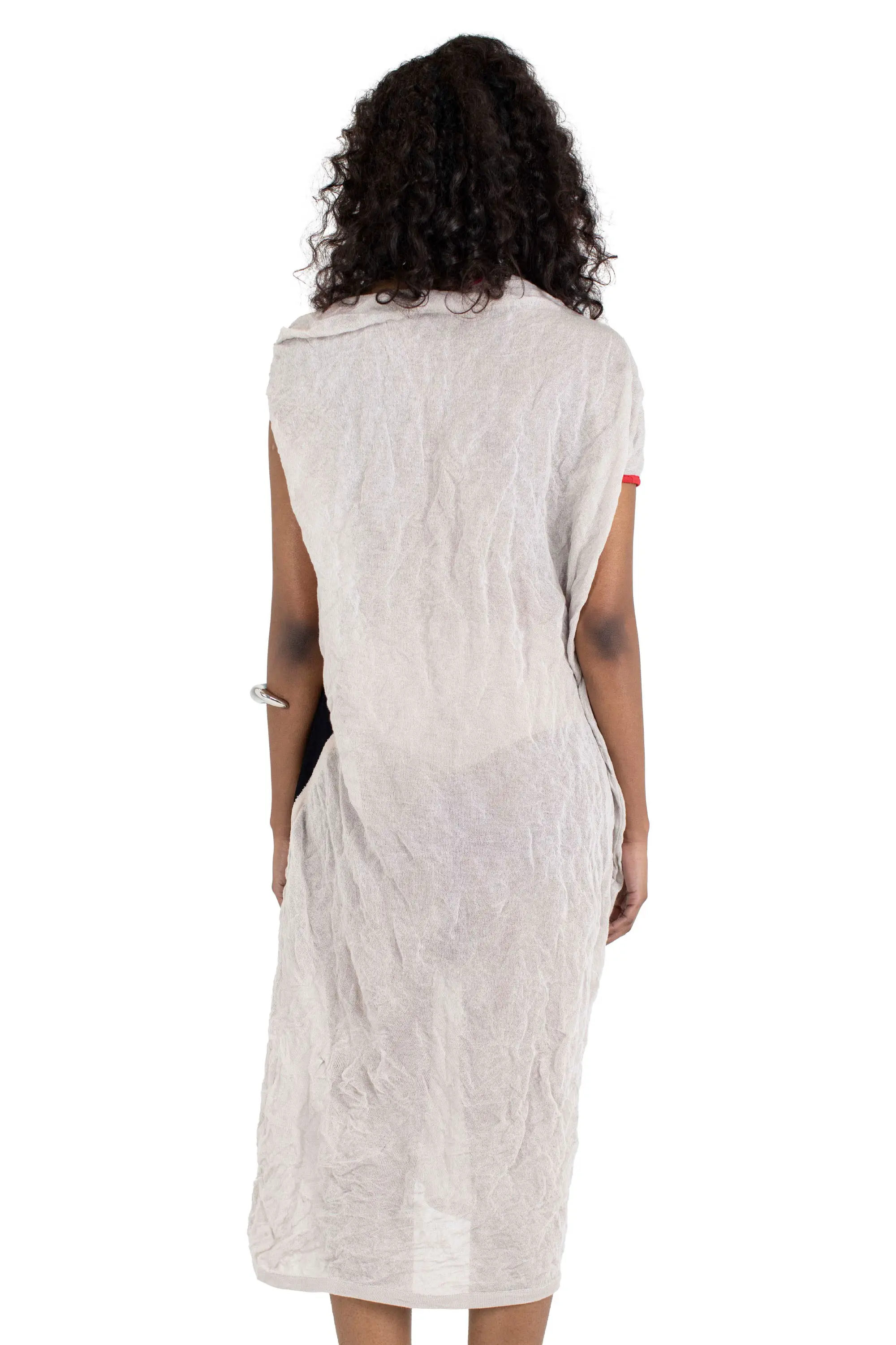 KIKO KOSTADINOV SATELLITE KNIT DRESS - GREY/SOLAR POWER INTARSIA