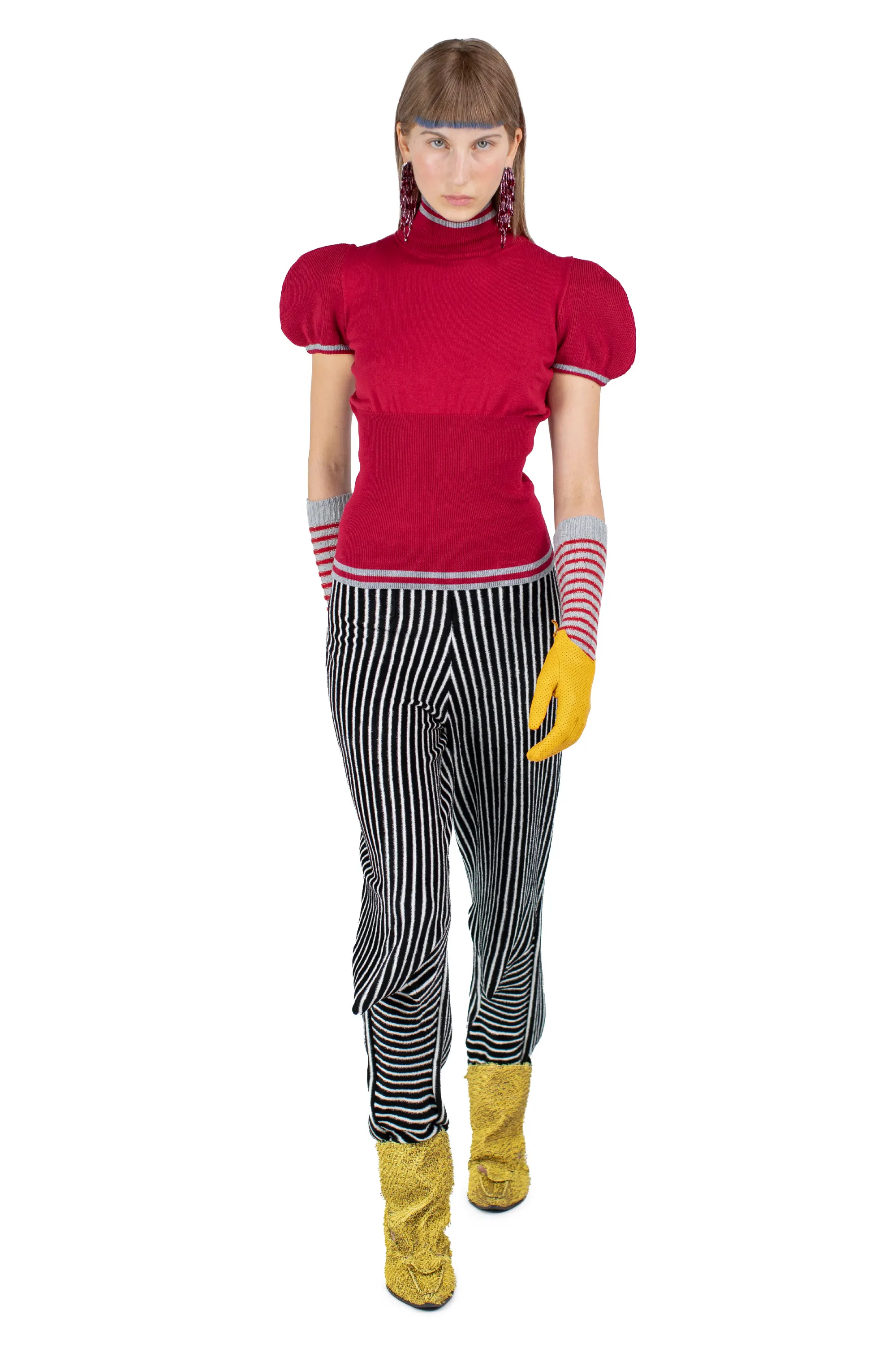 SIMONE KNIT TOP - CHERRY RED – KIKO KOSTADINOV