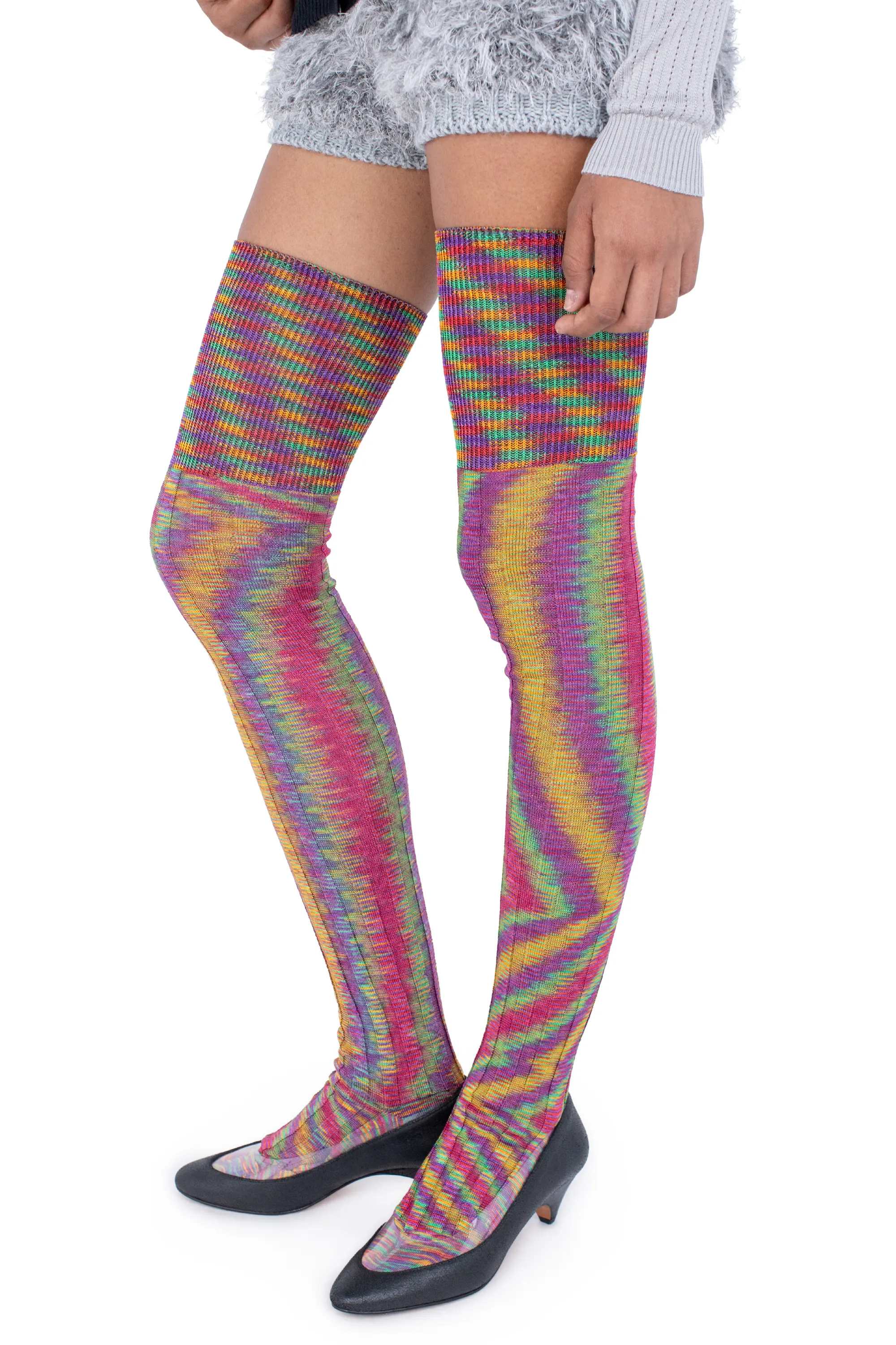 KIKO KOSTADINOV SITELLA THIGH HIGH SOCKS - RAINBOW SPACE DYE
