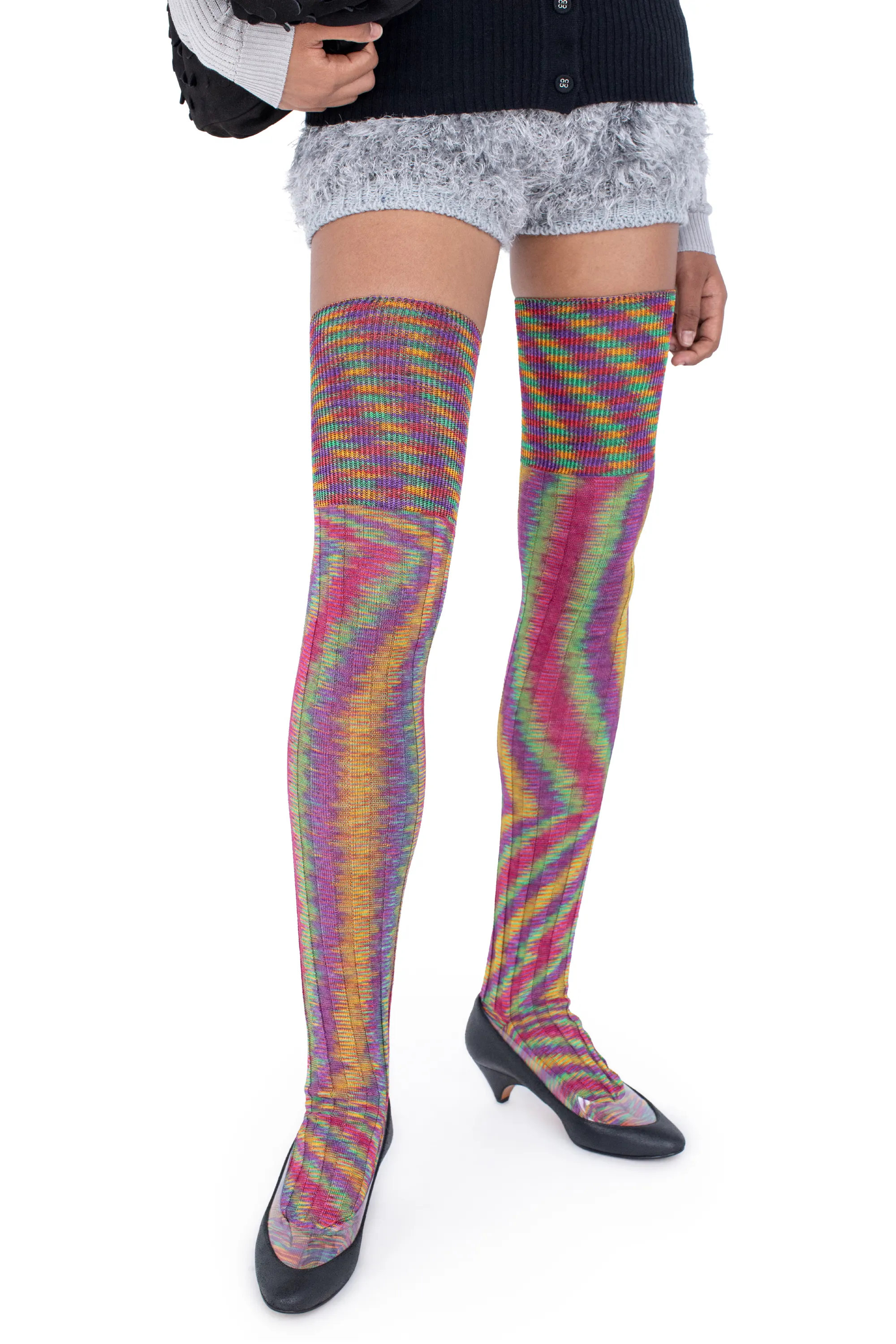 KIKO KOSTADINOV SITELLA THIGH HIGH SOCKS - RAINBOW SPACE DYE