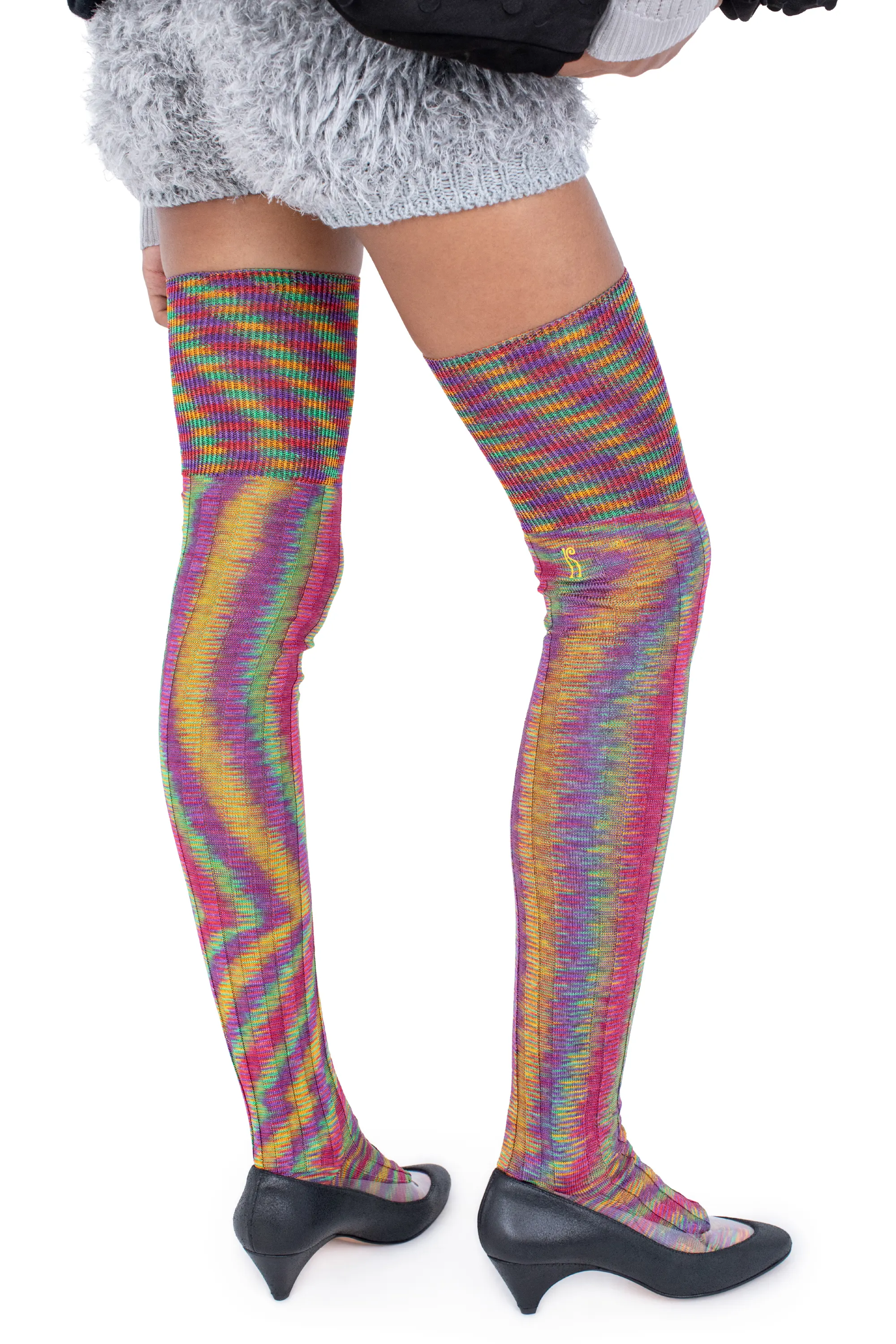 KIKO KOSTADINOV SITELLA THIGH HIGH SOCKS - RAINBOW SPACE DYE
