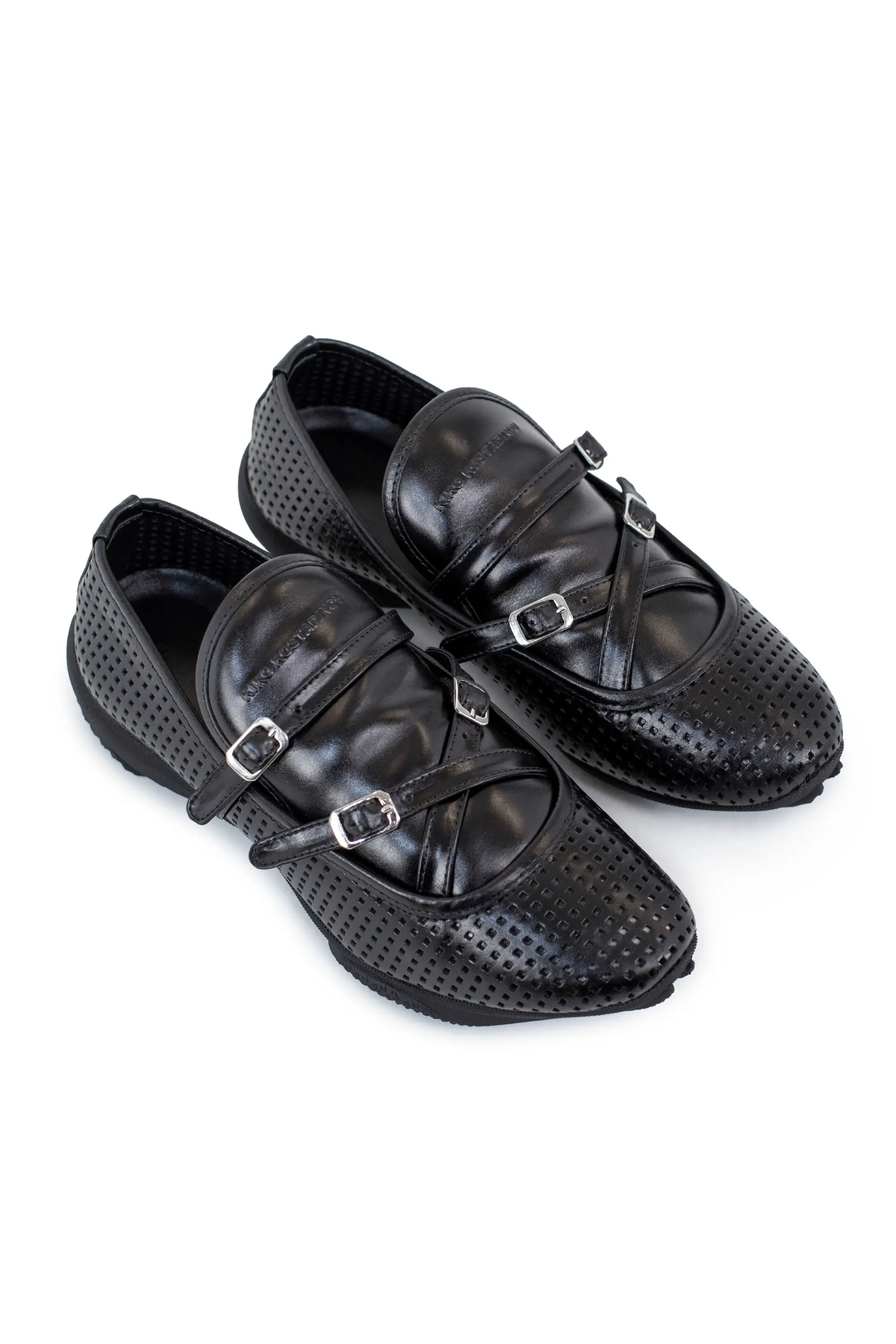 KIKO KOSTADINOV SONIA BUCKLED LOAFER - PERFORATED BLACK