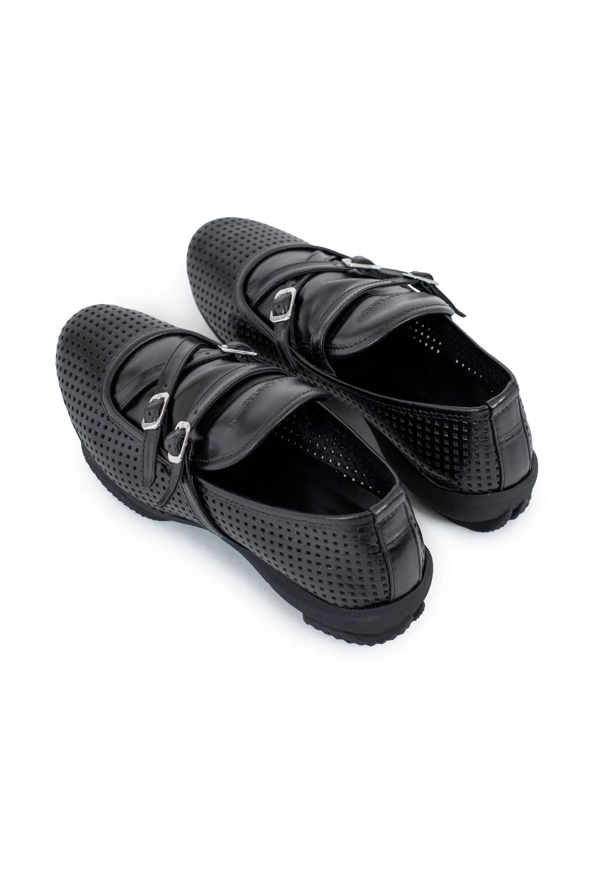 KIKO KOSTADINOV SONIA BUCKLED LOAFER - PERFORATED BLACK
