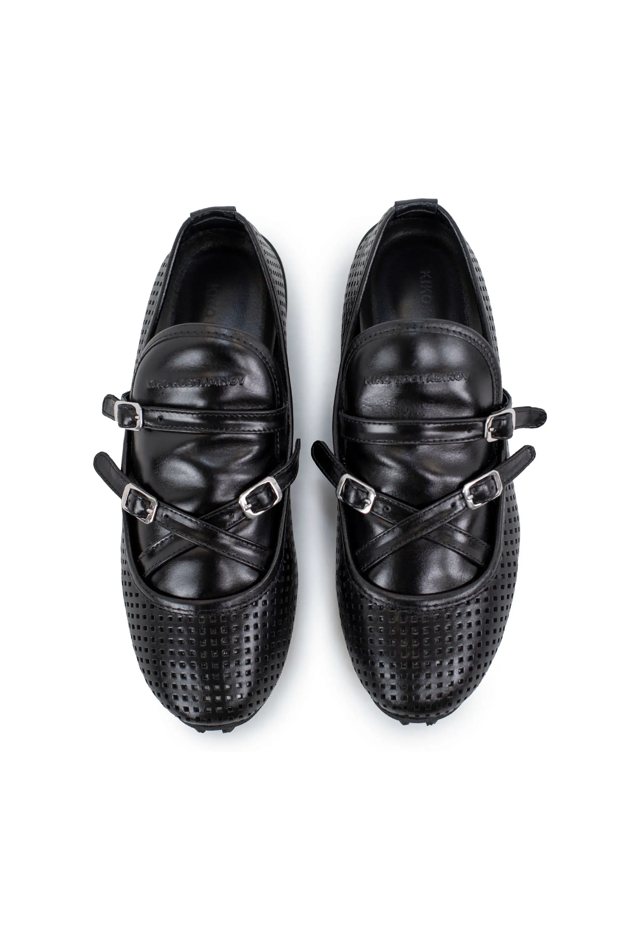KIKO KOSTADINOV SONIA BUCKLED LOAFER - PERFORATED BLACK