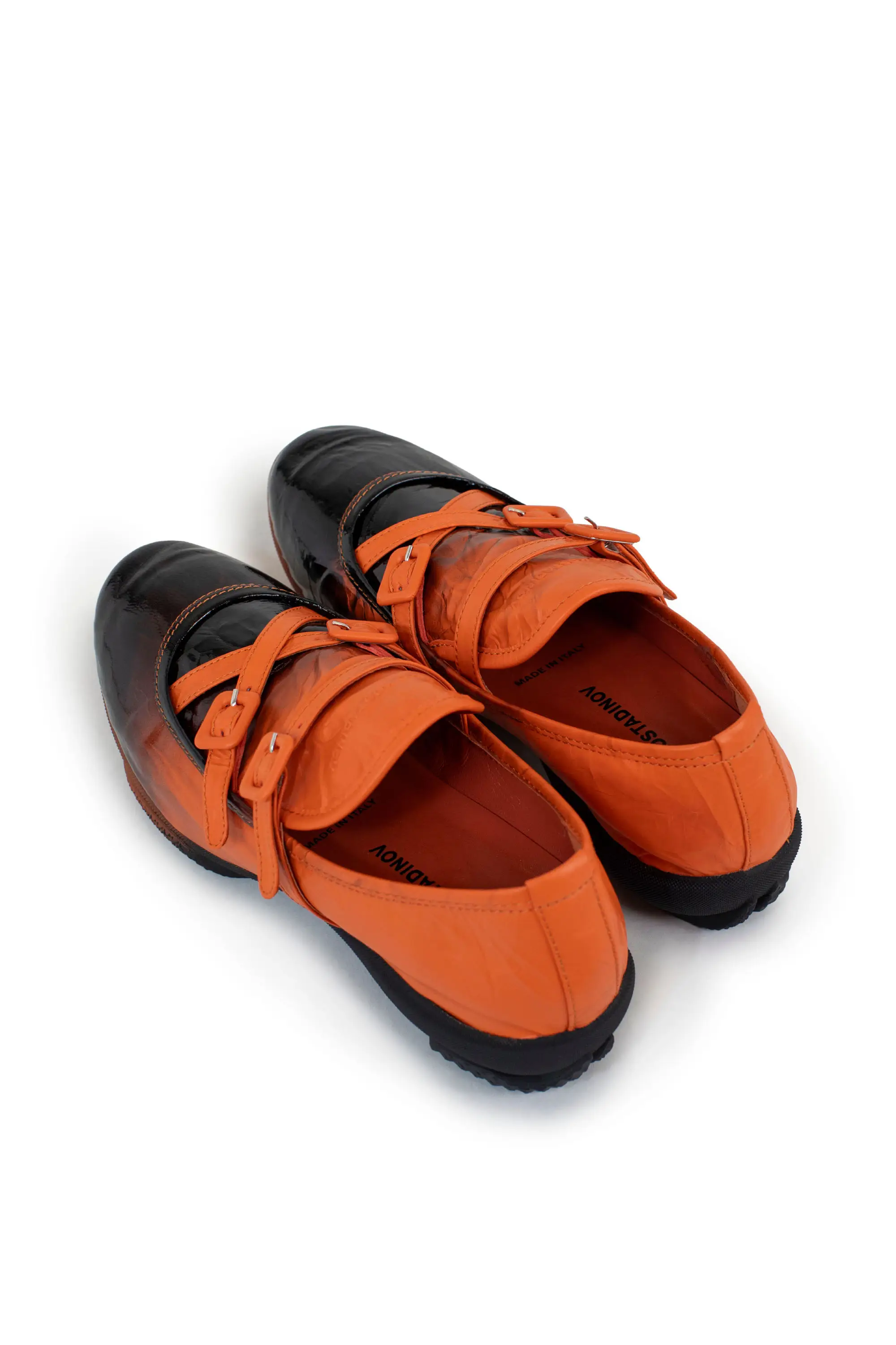 KIKO KOSTADINOV SONIA BUCKLED LOAFER - TANGERINE/BLACK