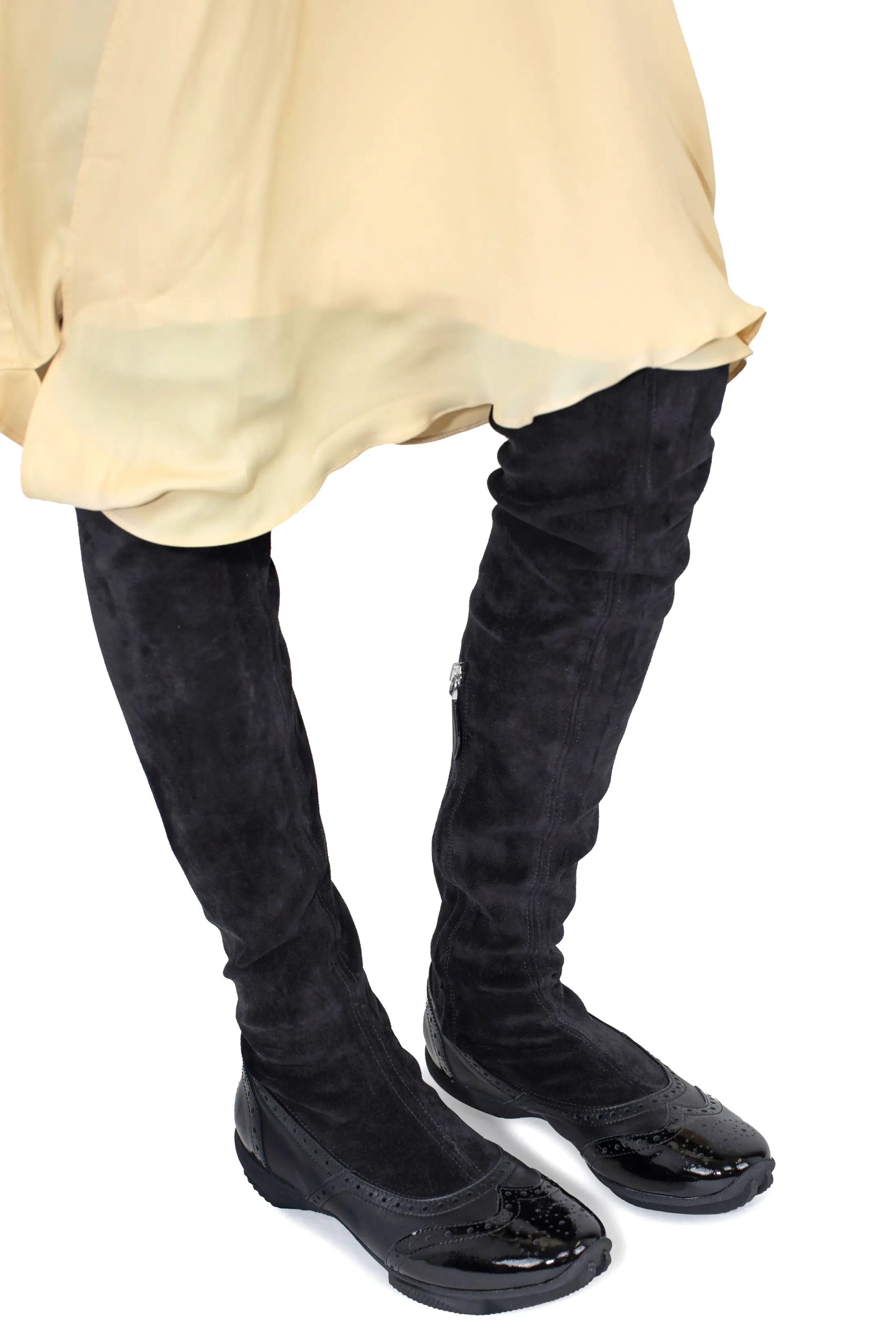 KIKO KOSTADINOV SONIA HIGH BOOT - SABLE / MIDNIGHT+BLACK