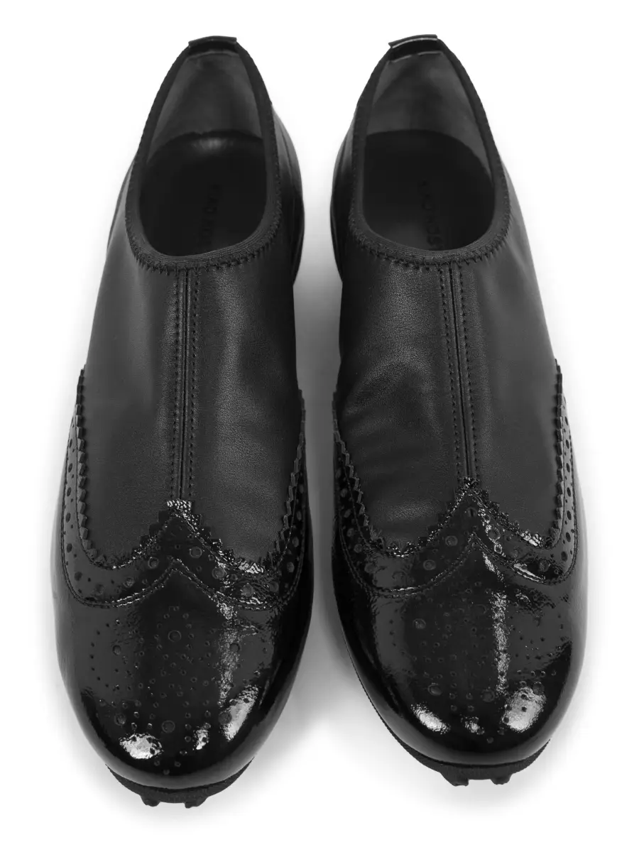 KIKO KOSTADINOV – SONIA SLIP ON BROGUE - ONYX BLACK / PITCH BLACK