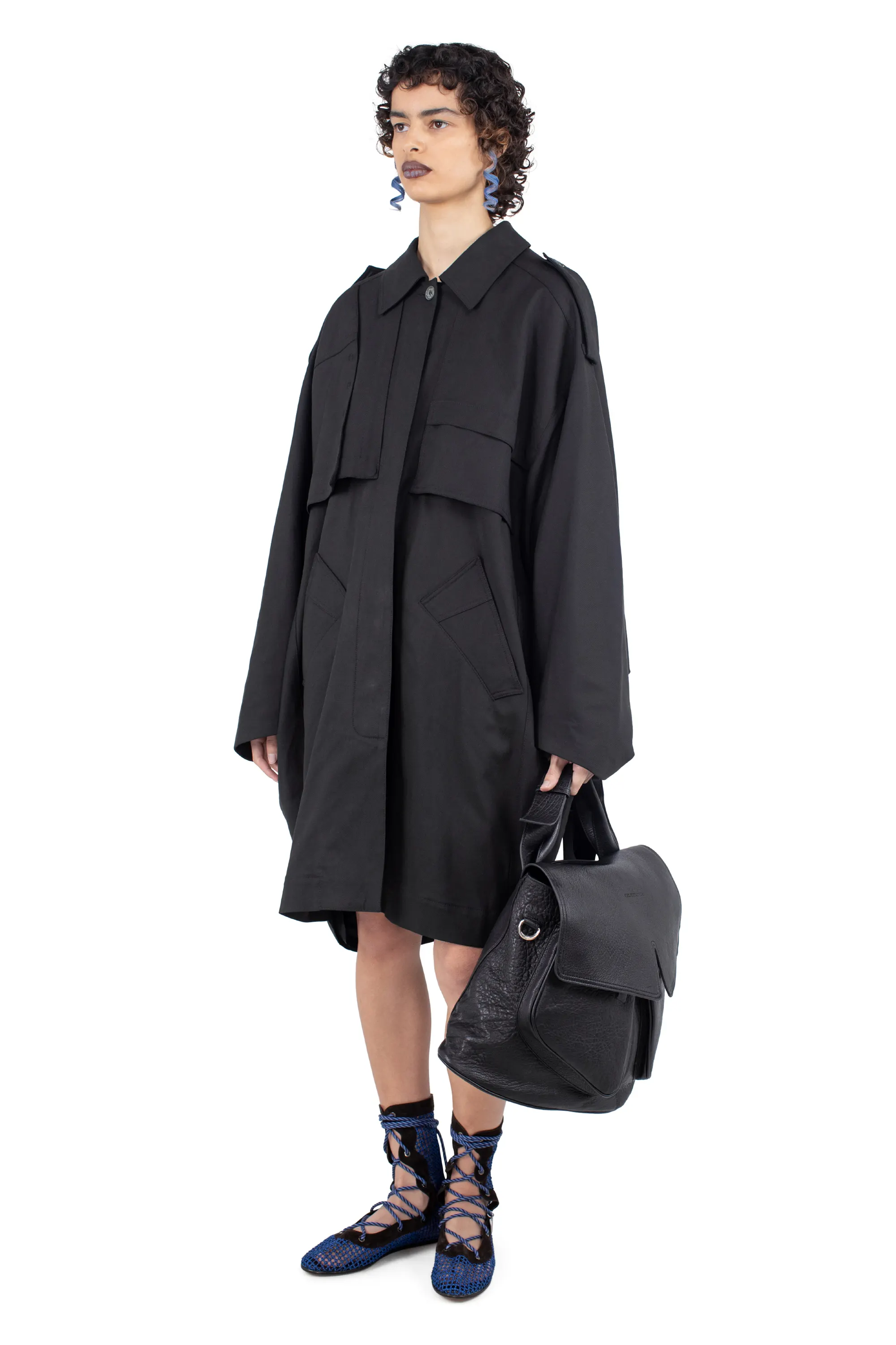 STATSINGER COAT - WASHED ANTHRACITE – KIKO KOSTADINOV