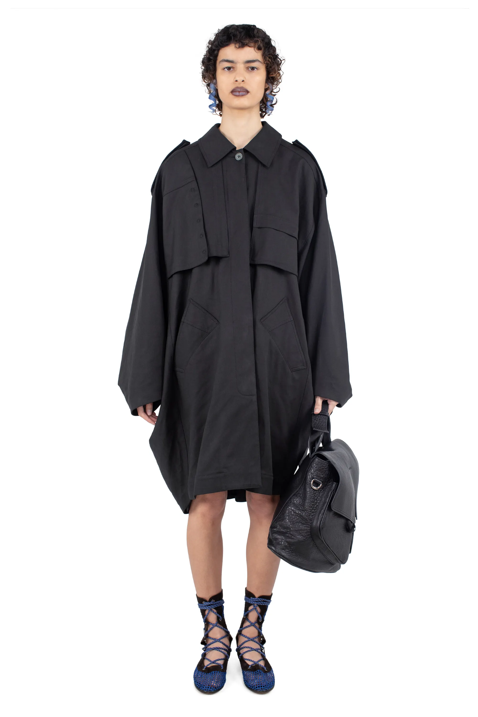 STATSINGER COAT - WASHED ANTHRACITE – KIKO KOSTADINOV