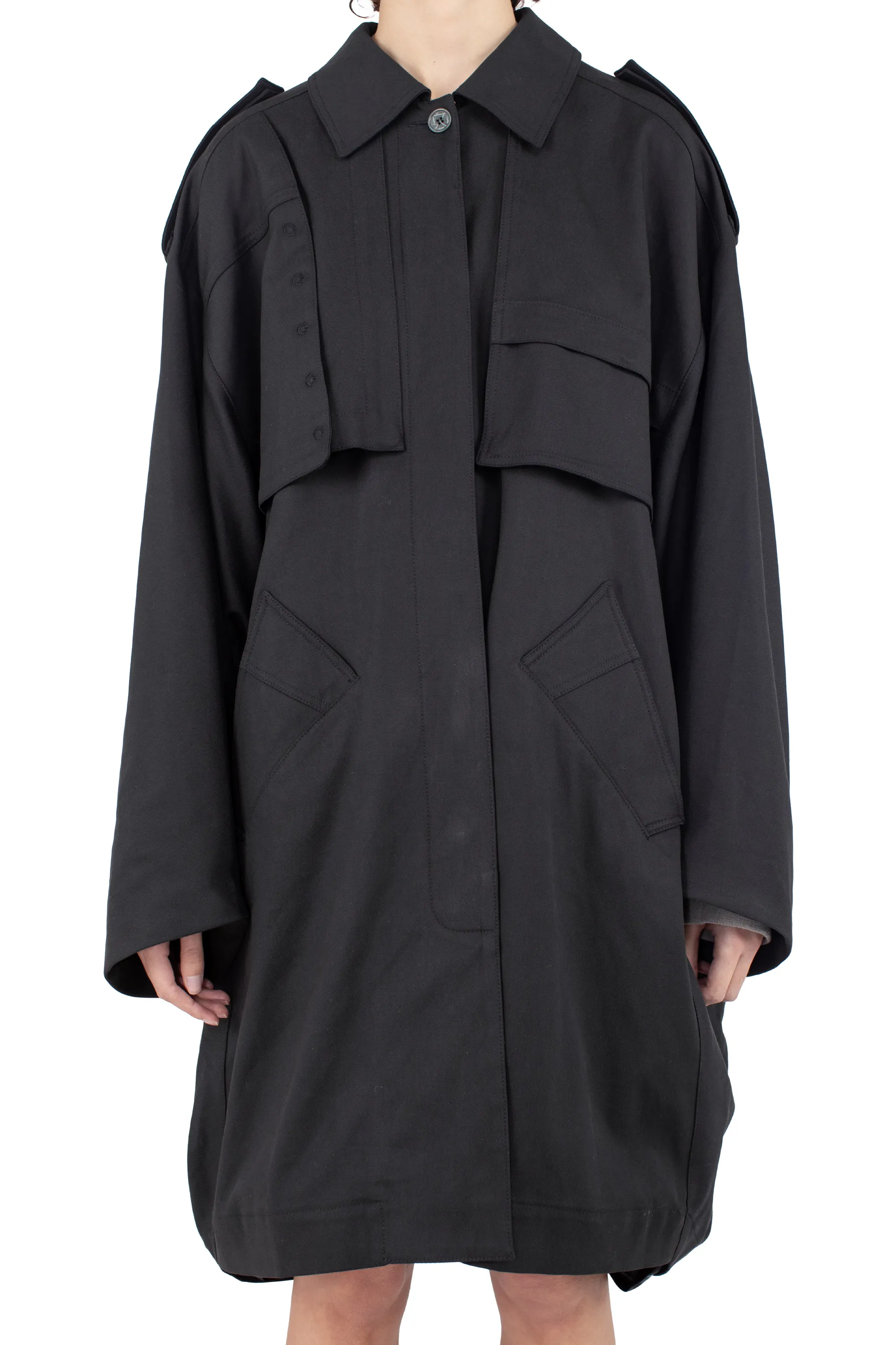 STATSINGER COAT - WASHED ANTHRACITE – KIKO KOSTADINOV