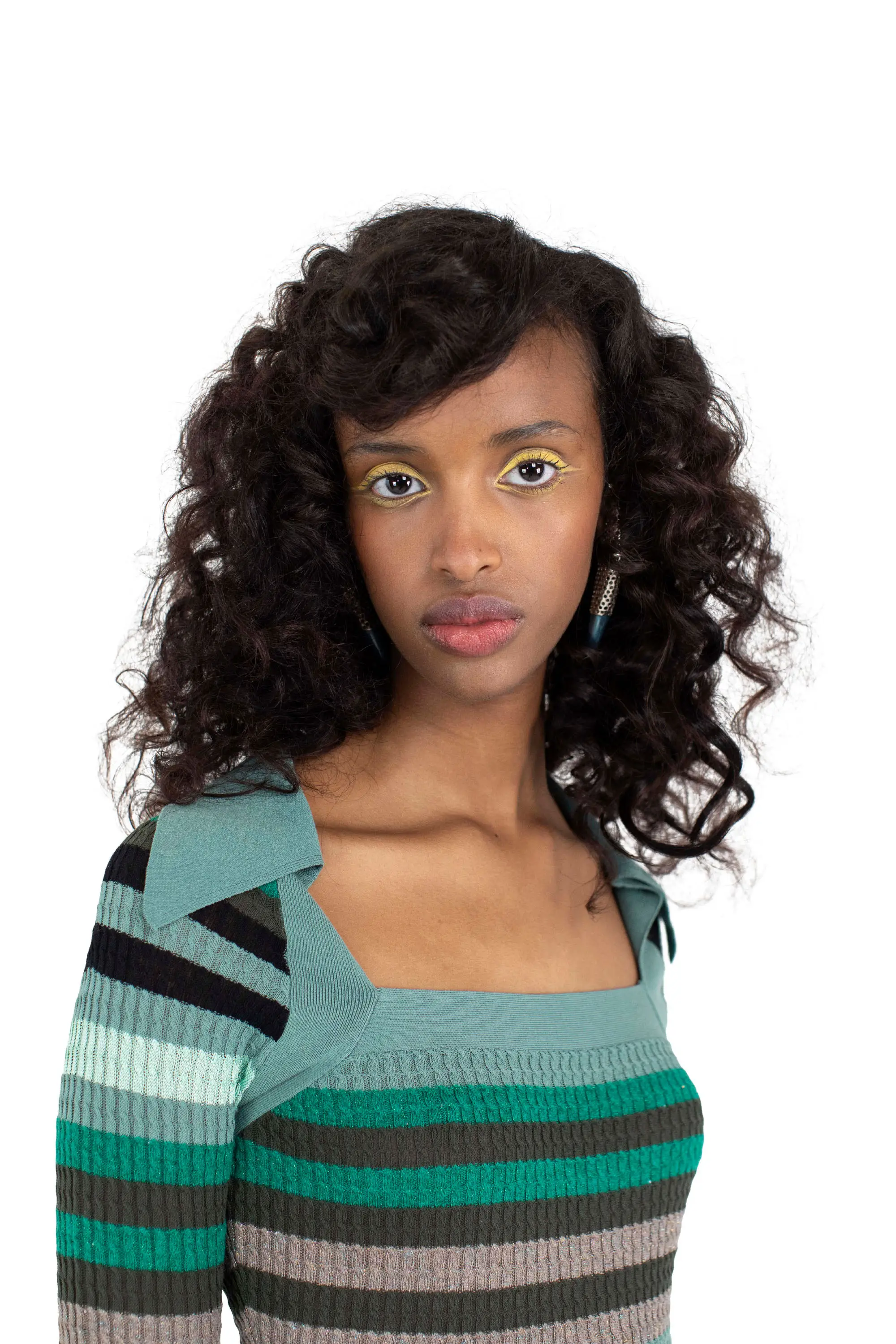 KIKO KOSTADINOV STRIPED ESMERALDA KNIT TOP - ABSINTHE