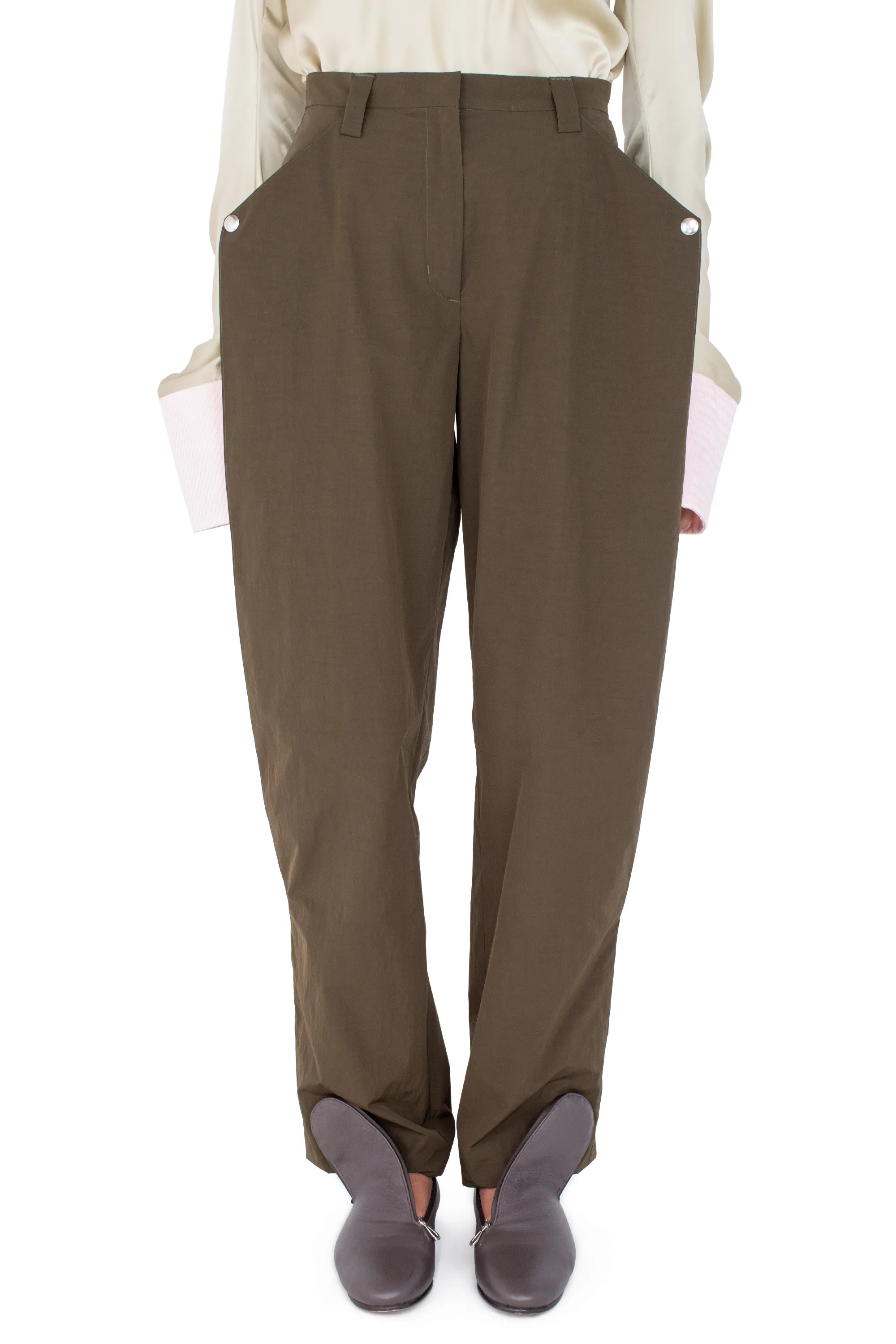 KIKO KOSTADINOV TERN TROUSERS - ARMY GREEN