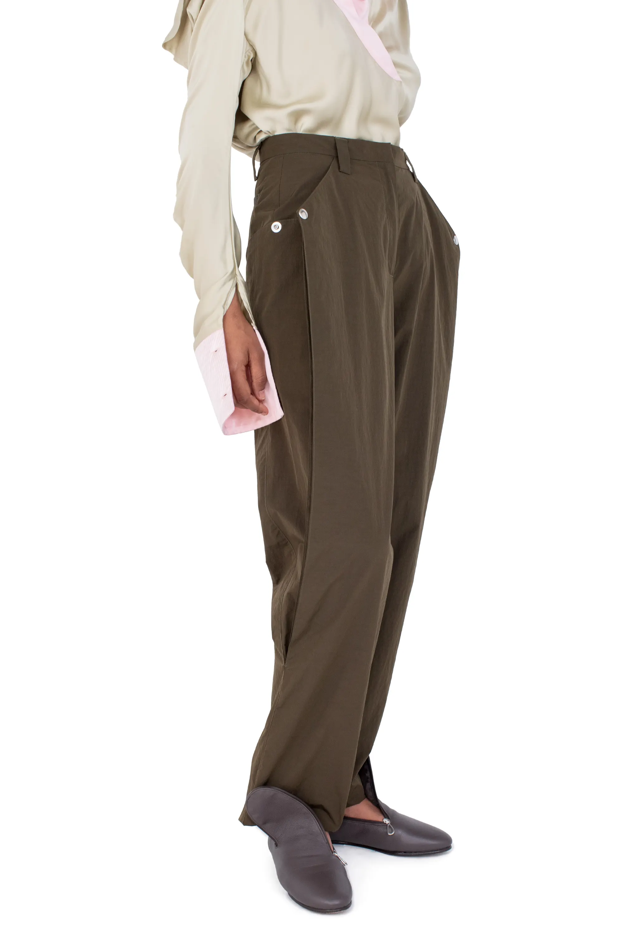 KIKO KOSTADINOV TERN TROUSERS - ARMY GREEN