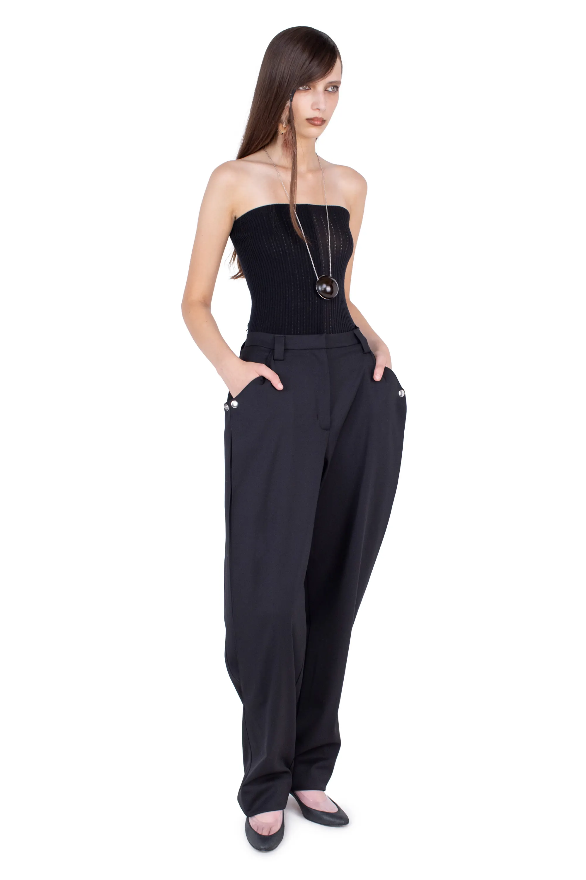 KIKO KOSTADINOV TERN TROUSERS - CROW BLACK