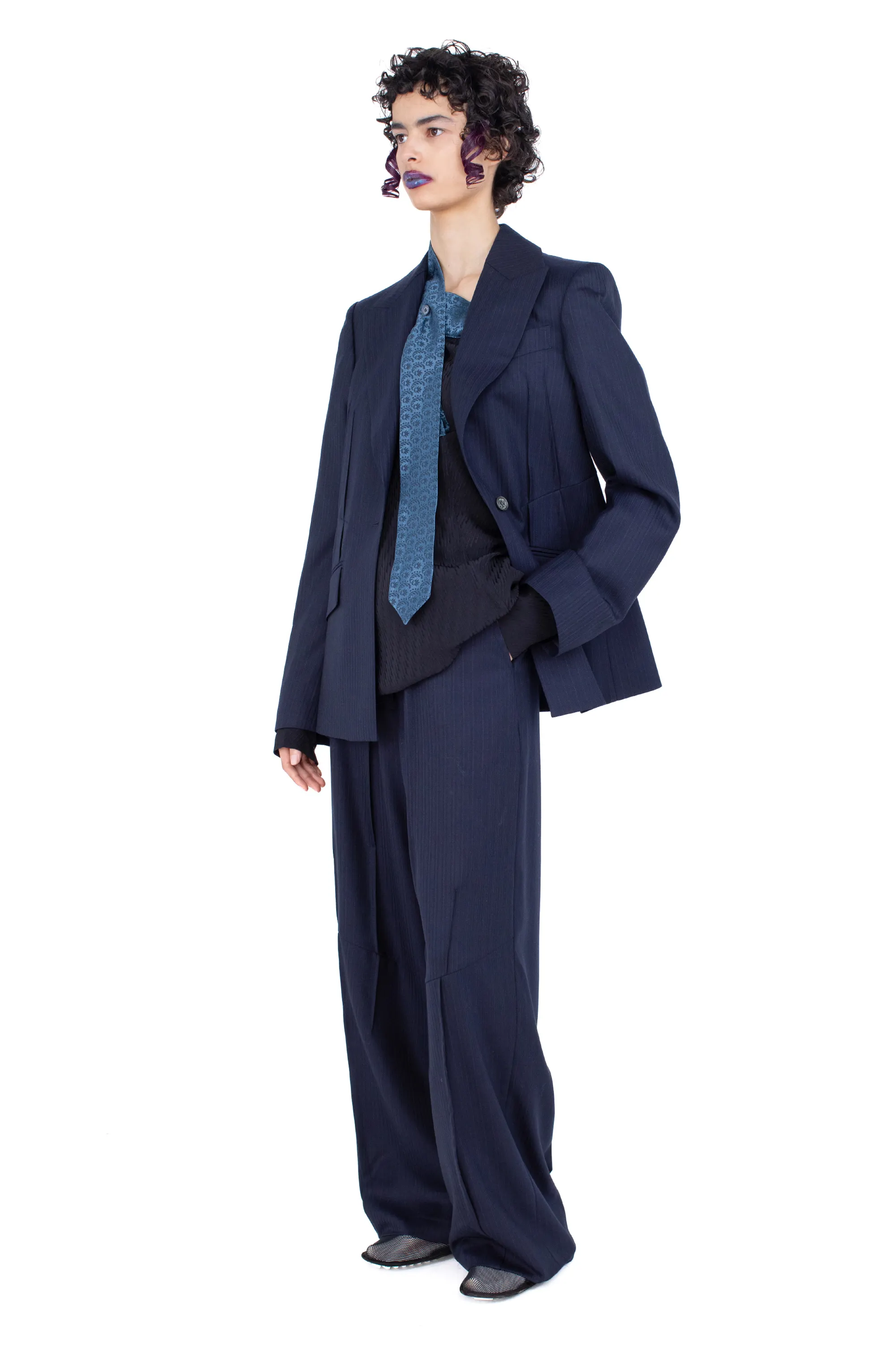 KIKO KOSTADINOV TRIPOLINA TAILORED JACKET - NAVY