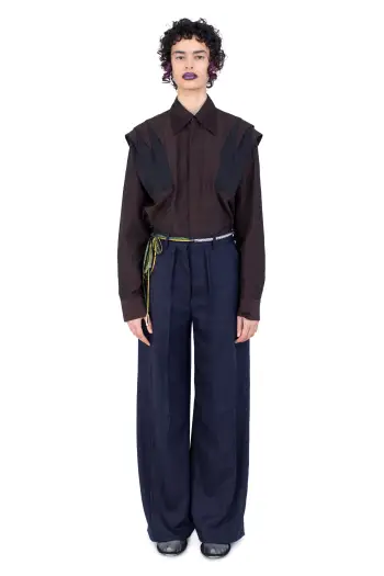 KIKO KOSTADINOV TRIPOLINA TAILORED TROUSER - NAVY