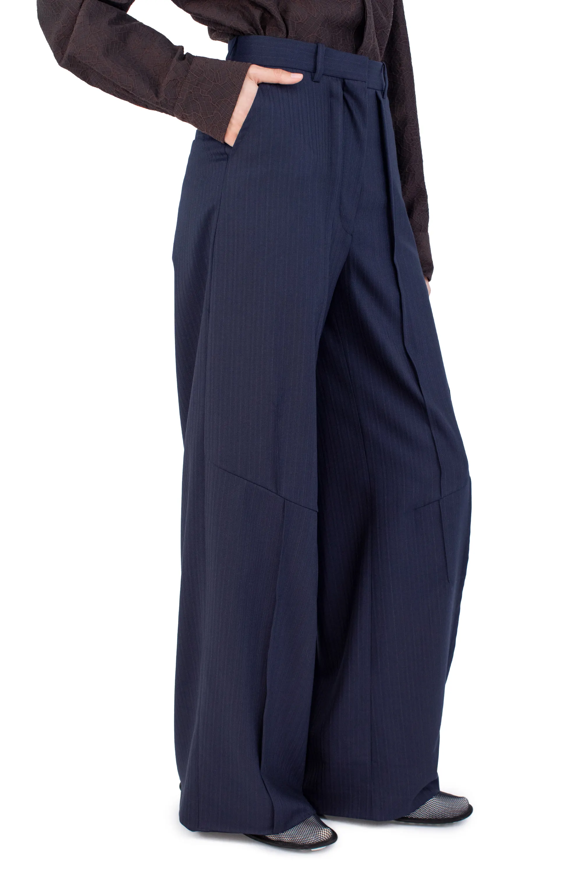 KIKO KOSTADINOV TRIPOLINA TAILORED TROUSER - NAVY