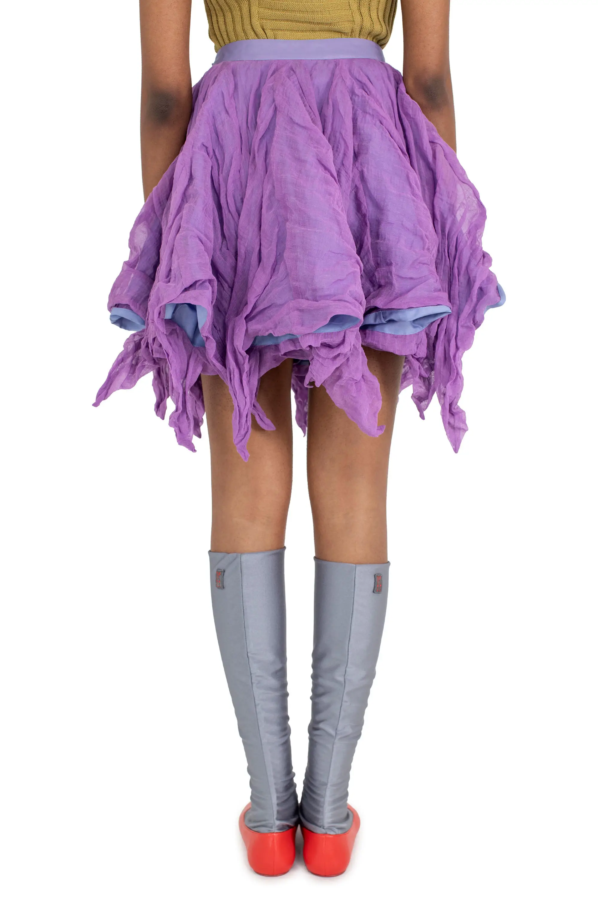 KIKO KOSTADINOV UHURA CIRCLE SKIRT - LILAC/SMOKE GREY